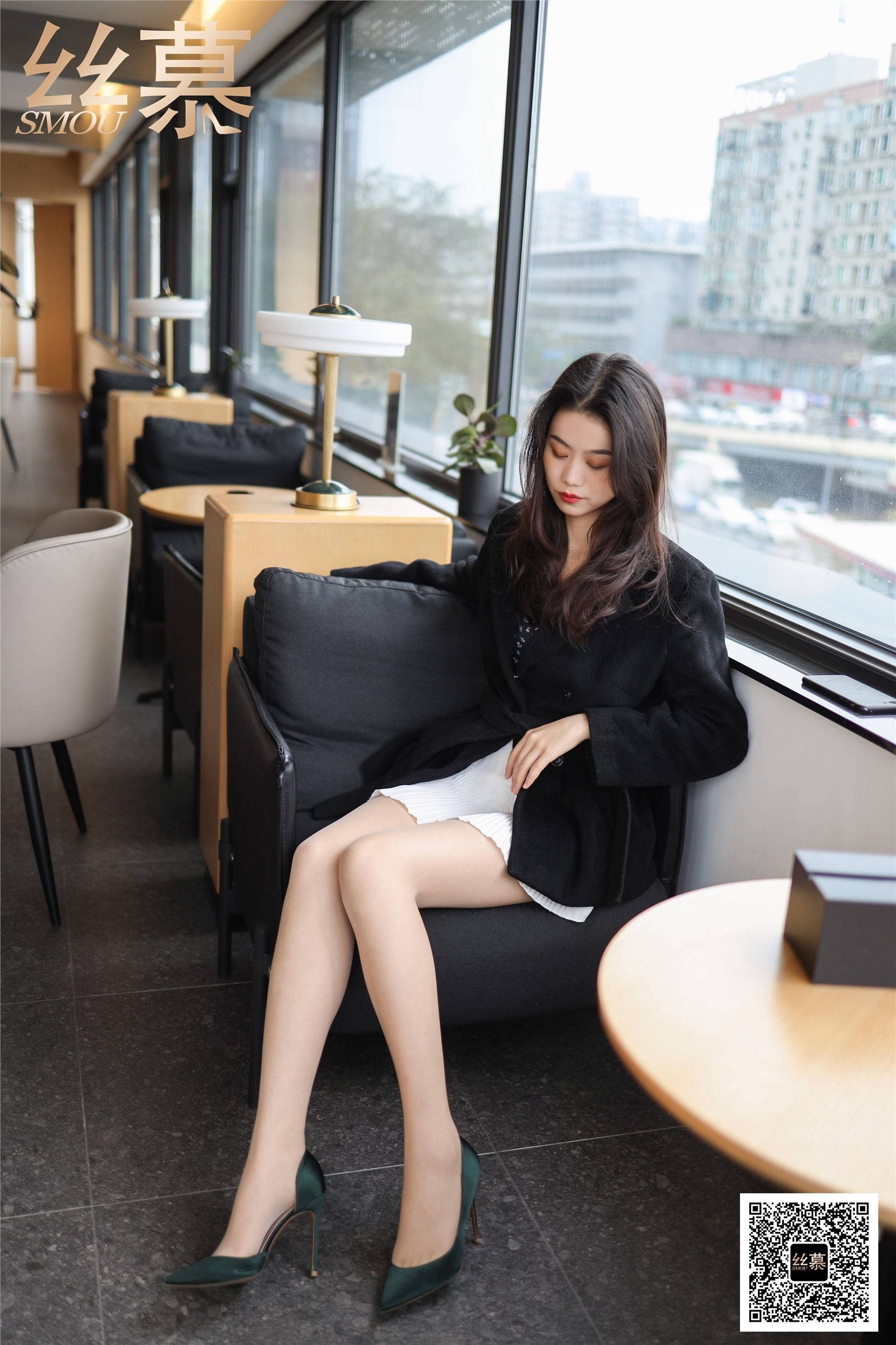 丝慕写真 SM406 天天一元 模特：芝芝《百褶裙经典穿搭》